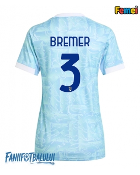 Juventus Gleison Bremer #3 Tricou Fotbal Replică 2025-26 Femei Deplasare